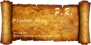 Pischer Rita névjegykártya